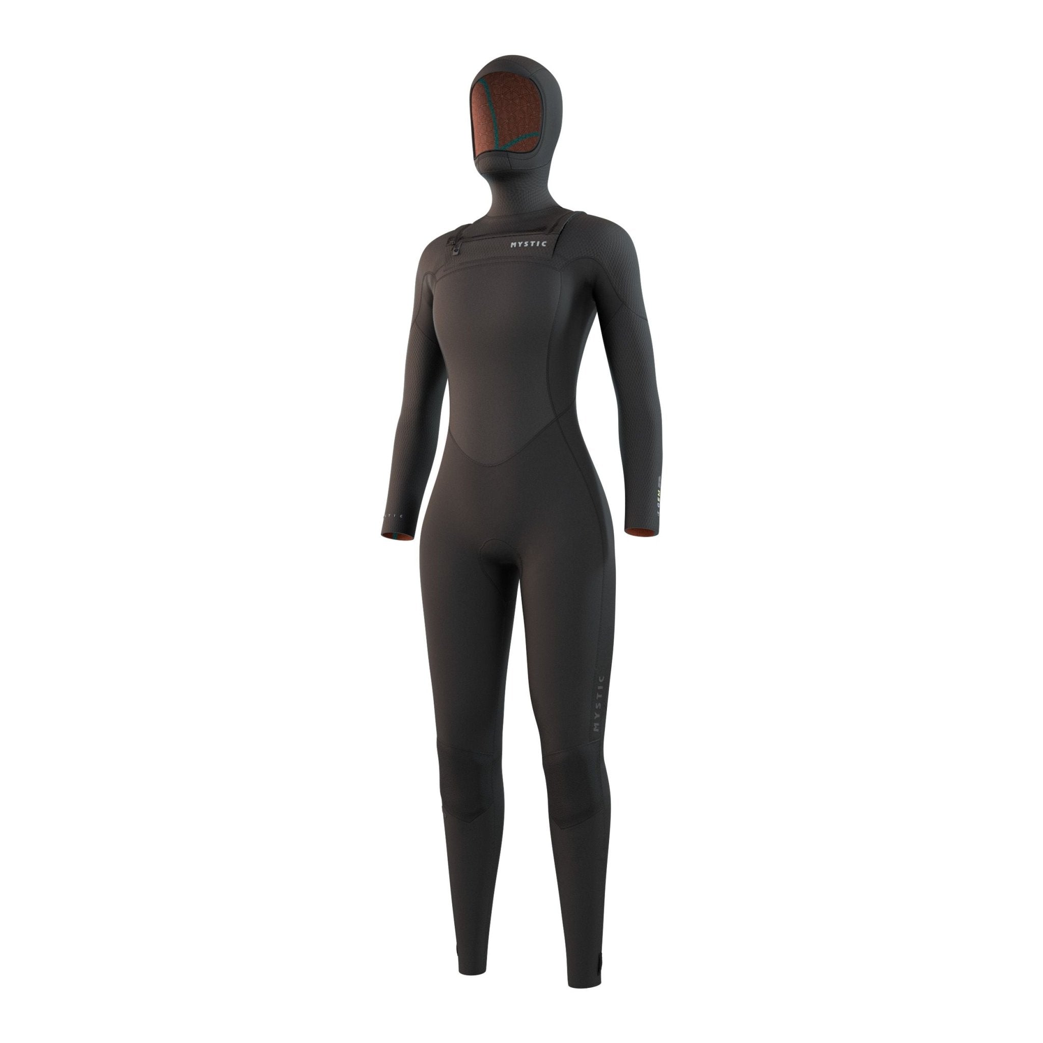 Mystic - Gem Hooded Fullsuit 6/4/3mm Front Zip - Black - 2026 - The Kitesurf Centre