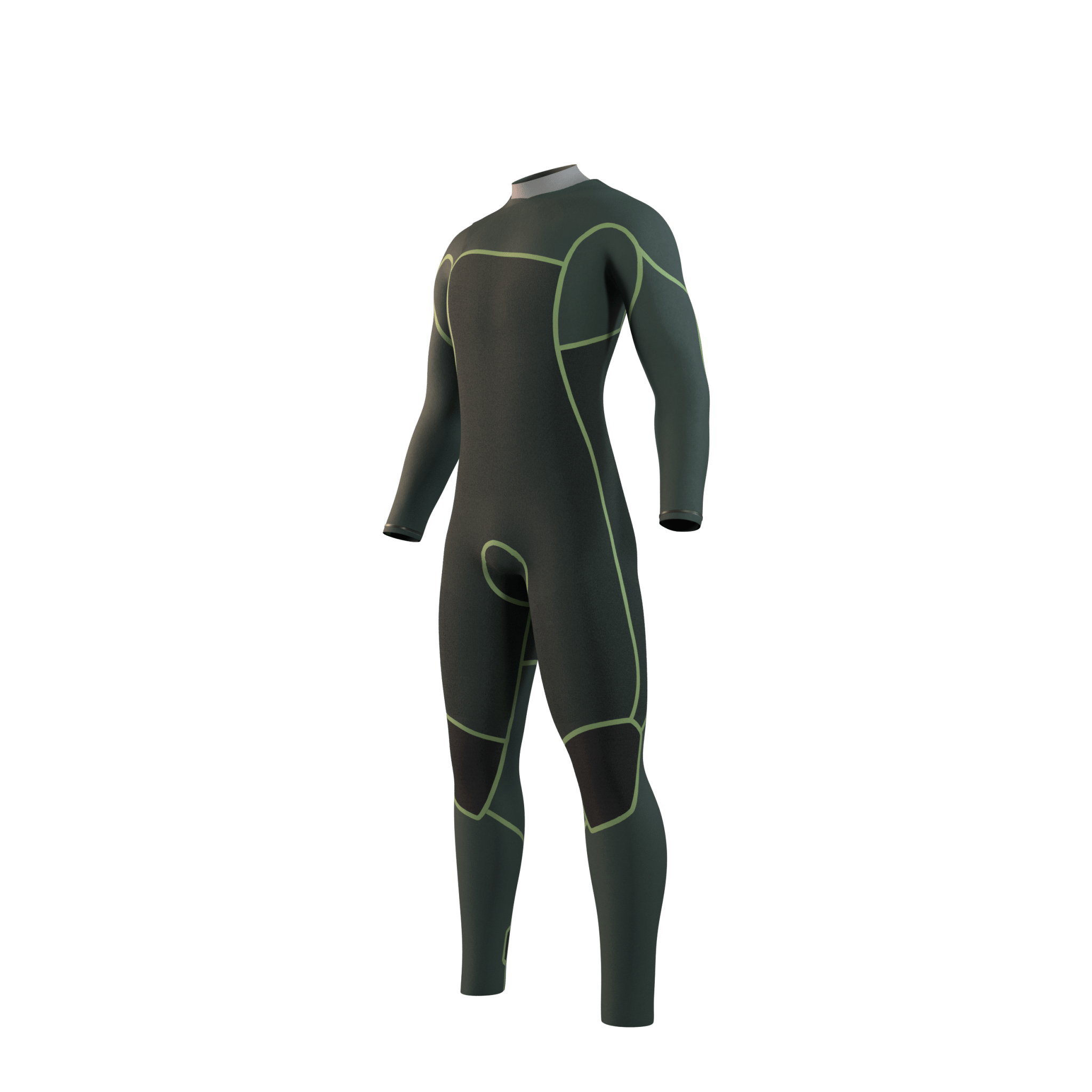 Mystic - Evolve Fullsuit 3/2mm FrontZip Men - NATURAL FOAM - Black - 2026 - The Kitesurf Centre