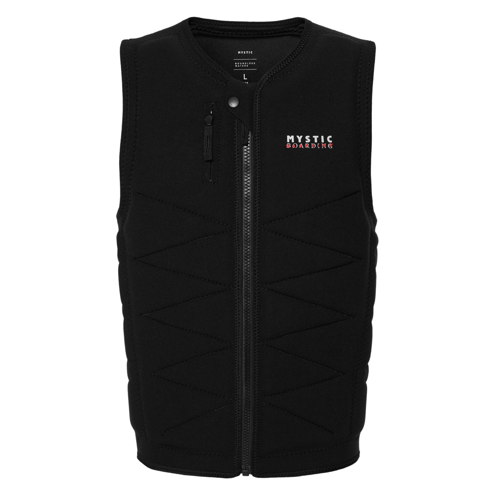 Mystic - Outlaw Impact Vest Fzip Wake - Black - 2026 - The Kitesurf Centre