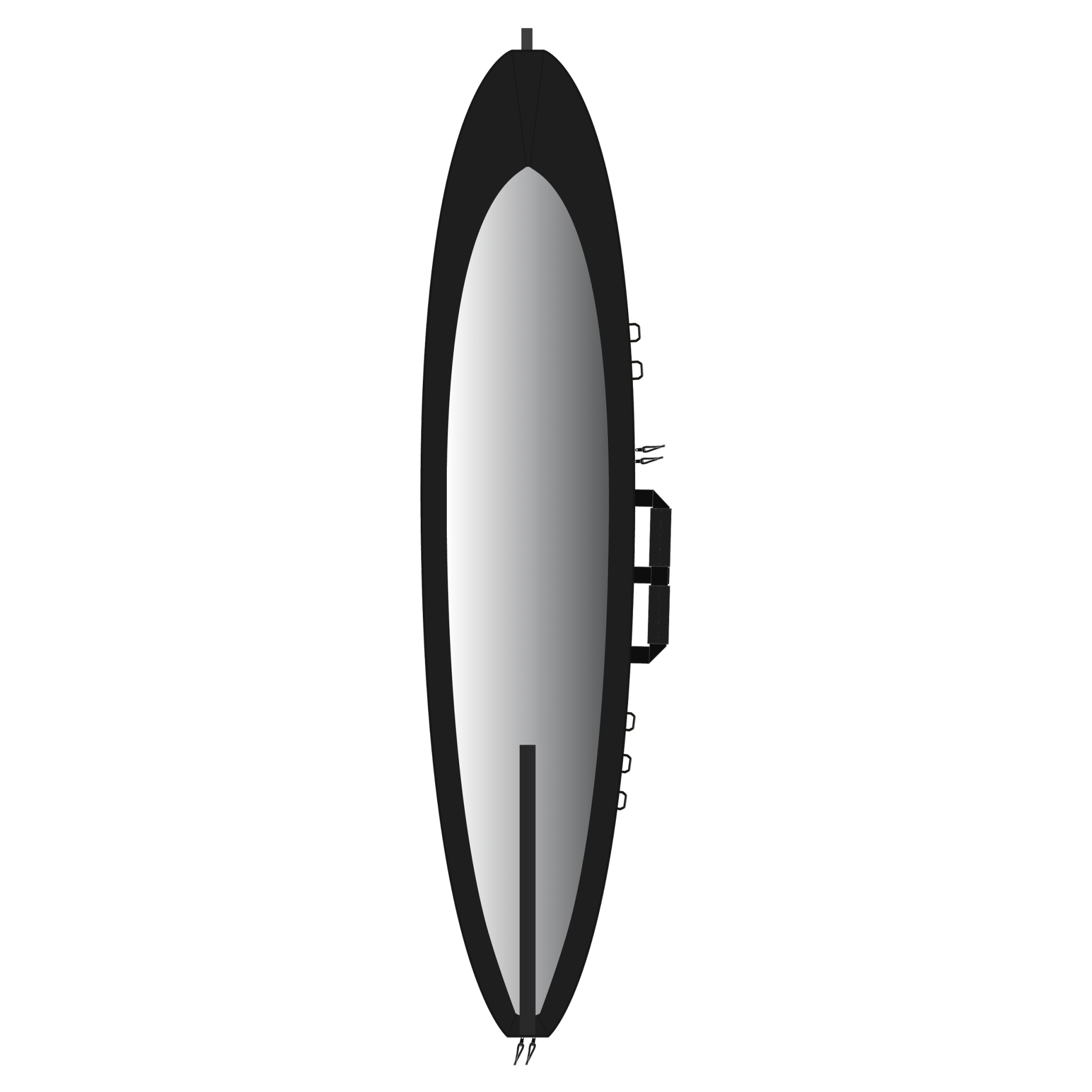 Mystic - Patrol Day Cover Downwind Foilboard - 208 x 47cm - Black - 2026 - The Kitesurf Centre