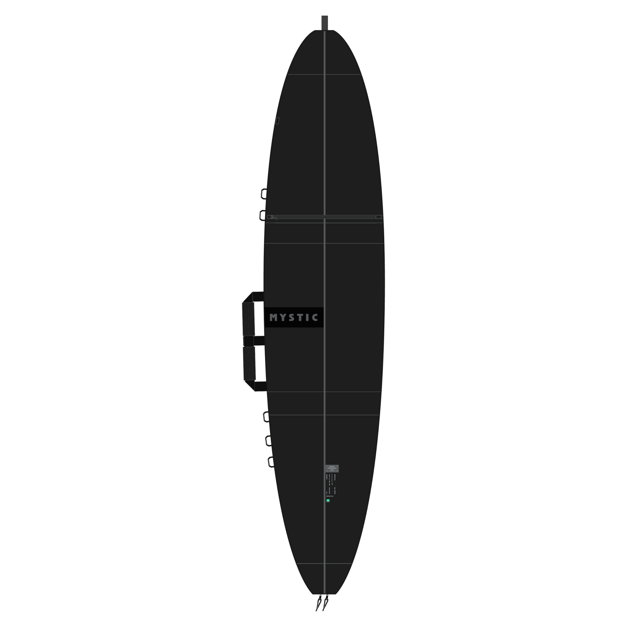 Mystic - Patrol Day Cover Downwind Foilboard - 208 x 47cm - Black - 2026 - The Kitesurf Centre